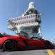 Illustration for article titled Lamborghini World Premiere Of Veneno Roadster - €3.3 Million Super Sports Car Makes Public Debut On Italian Aircraft Carrier In Abu Dhabi